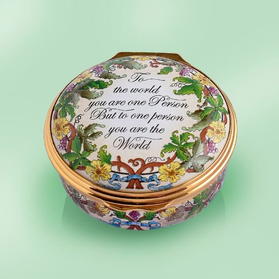 Picture of "To the World you are one Person..."  English Enamel