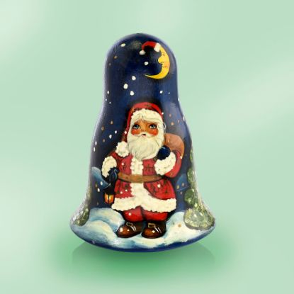 Picture of Russian handpainted Santa and Snowman Roly Poly.