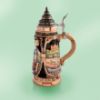 Picture of German 3D earthenware  Neuschwanstein Castle  Stein with a Pewter Lid , each.