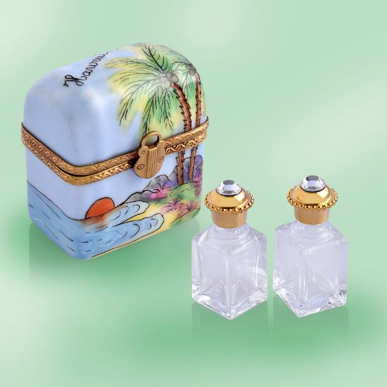 Picture of Limoges Hawaii Perfume Chest Box with 2 Bottles