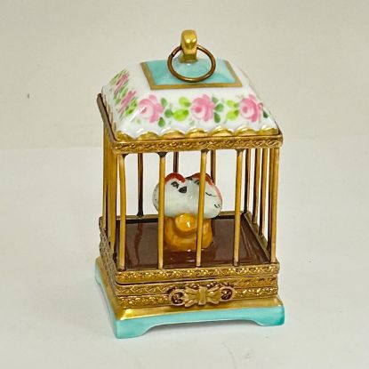 Picture of Limoges Birdcage with Two Birds Box 