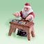 Picture of Limoges Santa Toymaker at Wooden Table with Clown Box