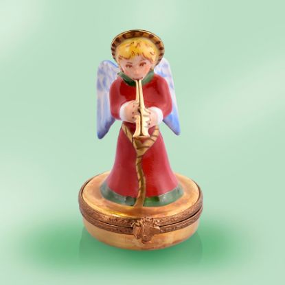 Picture of Limoges Red Angel with Flute Box