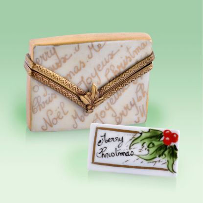 Picture of Limoges Joyeux Noel Christmas Envelope with Letter Box