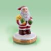 Picture of Limoges Santa with Yellow Bag of Toys Box