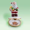 Picture of Limoges Santa with Yellow Bag of Toys Box