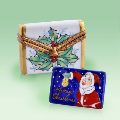 Picture of Limoges Merry Christmas Santa Letter with Envelope Box