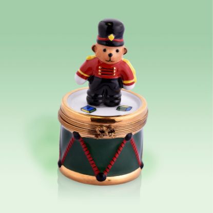 Picture of Limoges Toy Soldier Teddy on Drum Box