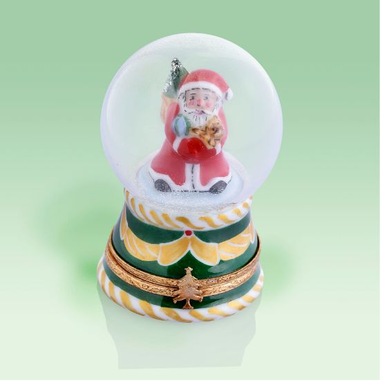 Picture of Limoges Santa in Holiday Globe Box 