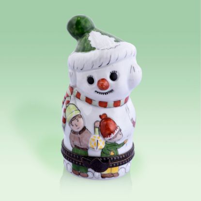 Picture of Limoges Snowman with Children Box