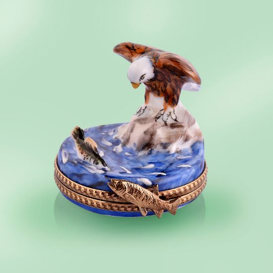 Picture of Limoges Eagle by Pond Box