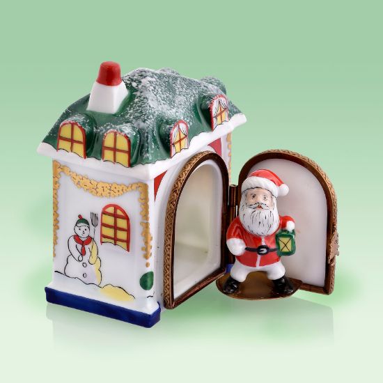 Picture of Limoges Santa's House Box.