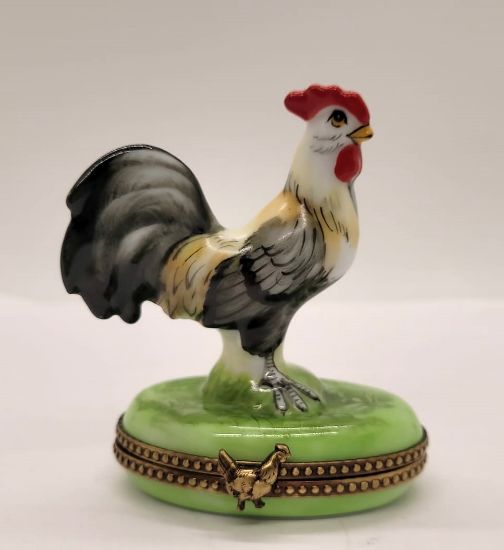 Picture of Limoges Big Rooster on Grass Box