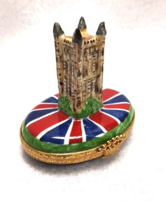 Picture of Limoges Tower of London with Flag Box and Crown Clasp