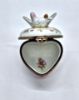 Picture of Limoges Pink Heart with 2 Doves and Flowers Box 