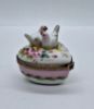 Picture of Limoges Pink Heart with 2 Doves and Flowers Box 